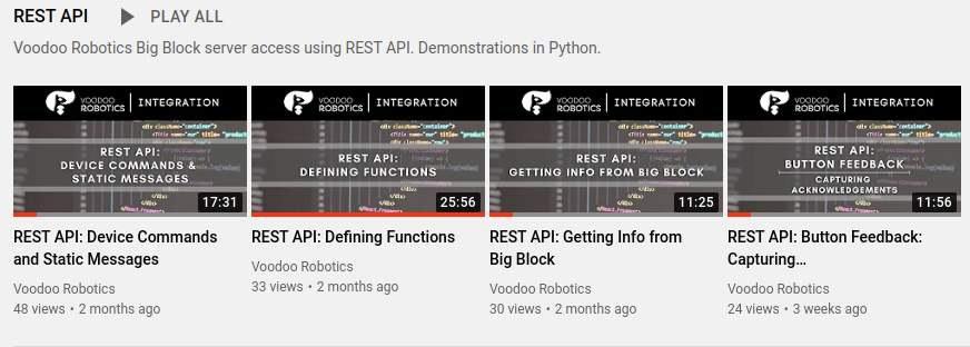 REST API tutorial videos